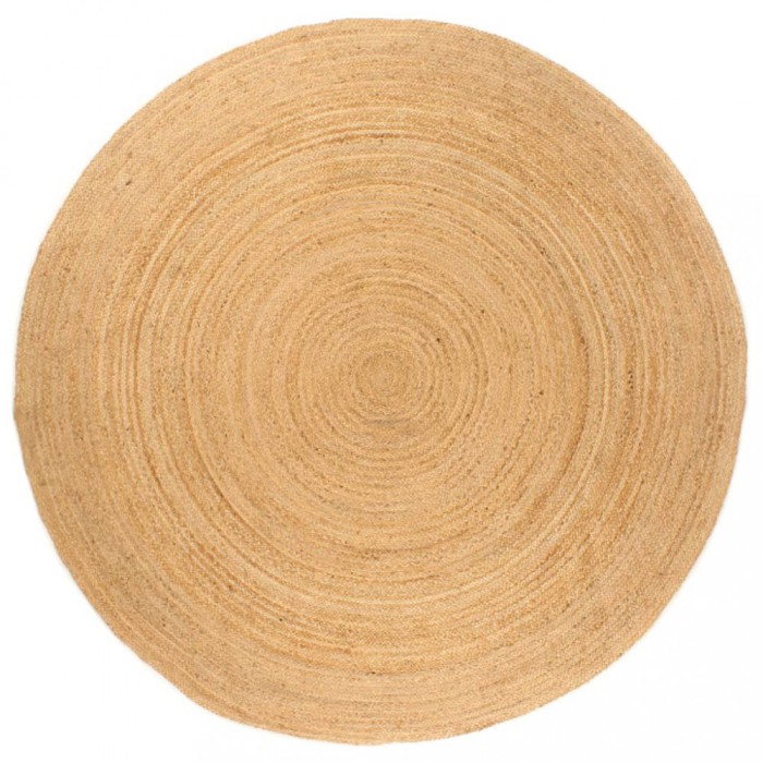 vidaXL Covor din iută &icirc;mpletită, 180 cm, rotund