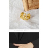 Inel Statement din Argint 925 Aurit Design ,Eternal Circles