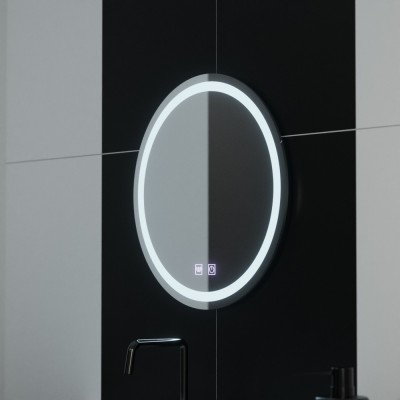 Oglinda LED Rotunda 50cm Lucea Touch Sistem Dezaburire ModernLight Concept foto