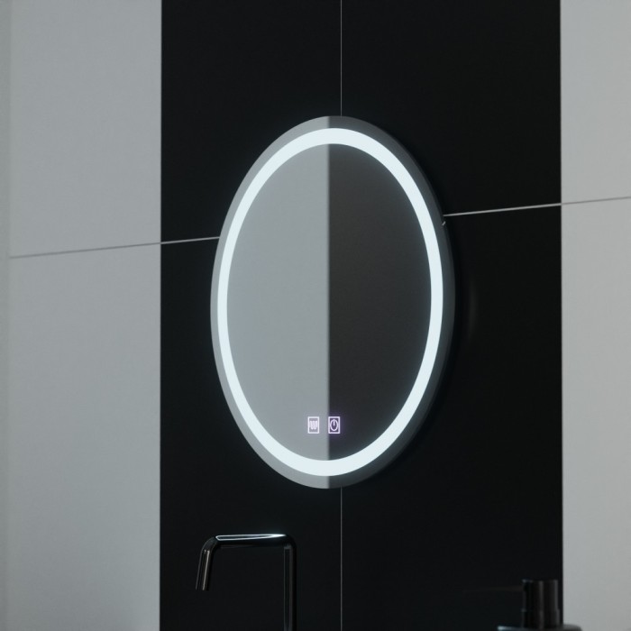 Oglinda LED Rotunda 50cm Lucea Touch Sistem Dezaburire ModernLight Concept