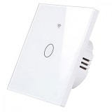 Intrerupator inteligent cu touch, Wifi, 1 canal, 10A, Alb