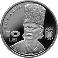 ROMANIA 2021 -10 LEI Argint -Tudor Vladimirescu-200 ani Revolutia din 1821 Proof foto
