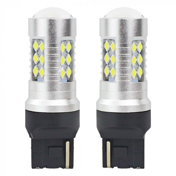 Led Canbus 3030 24smd T20 7440 W21w Alb 12v/24v Amio 01173