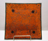 Centerpiece Fused Glass Mosaic Square.Atelier studio.Vitange