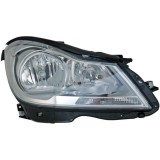 Far Mercedes Clasa C (W204), 03.2011-, Electric, tip bec H7+H7, omologare ECE, cu motoras, argintiu, 2048205059; A2048205059, Dreapta, marca TYC