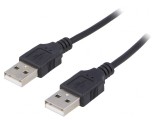 Cablu USB 2.0 A-A 1,8m Nichelat, Akyga