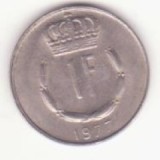 Luxemburg 1 franc 1977 - Jean I, tiraj: 1.000.000 exemplare.