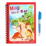 Carte reutilizabila de colorat cu apa Magic Water Book-dinozauri, Oem