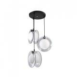 Pendul Luna, 3*E27, Negru, Metal, 8932/3 ModernLight Concept