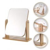 Oglinda cosmetica dreptunghiulara din lemn, cu picior, 23,5x19cm, Jollymag, L7BR