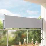Copertină Laterală Retractabilă Terasă vidaXL, Gri, 80x300cm, Protecție V&acirc;nt, Soare, Intimitate