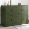 VidaXL Bufeta verde măslină 99x39x73 cm oțel 841797
