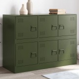 Bufeta verde maslina 99x39x73 cm otel GartenMobel Dekor, vidaXL