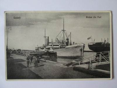 Carte postala foto Maksay-Galati:Vedere din port,circulata 1932 foto