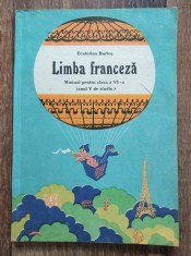 Manual de limba franceza - pentru clasa a 5-a - anul 4 de studiu - din anul 1981 -stare foarte buna