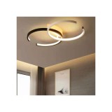 Cumpara ieftin Lustra LED Alesis cu telecomanda 80W metal si acril 3000K/4000K/6000K alb cu negru LL191