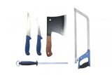 Set Macelarie 4 Piese - 2 Cutite, Barda, Masat, Fierastrau Oase