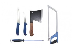 Set Macelarie 4 Piese - 2 Cutite, Barda, Masat, Fierastrau Oase