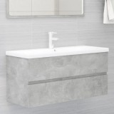 Dulap Chiuveta Baie vidaXL Gri Beton 100x38.5x45 cm PAL, Corp Baza