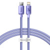 Cablu De Date De &icirc;ncărcare Rapidă Din Seria Baseus Crystal Shine USB Tip C La Lightning 20W 1,2 M Violet (CAJY000205)