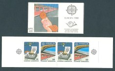 Grecia 1988 - Europa, CEPT, tren, serie in carnet filatelic neuzat foto