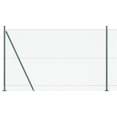 vidaXL Set de St&amp;acirc;lpi de Gard Argintiu 10 x 1.6 m Oțel Galvanizat foto