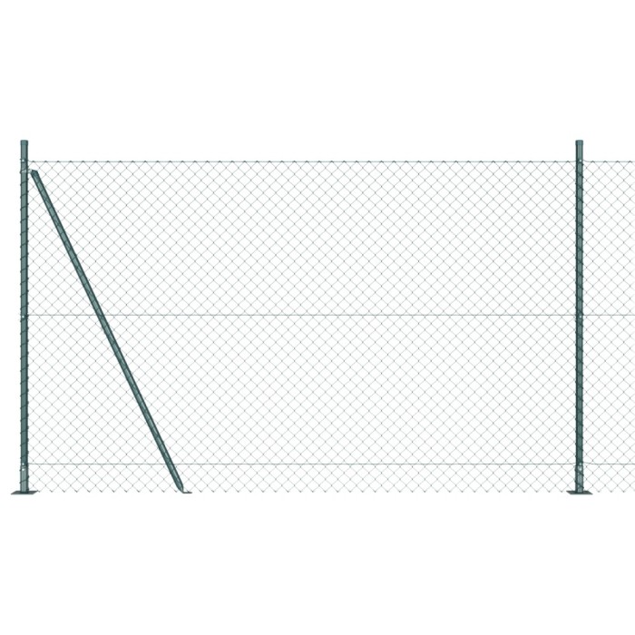 vidaXL Set de St&acirc;lpi de Gard Argintiu 10 x 1.6 m Oțel Galvanizat