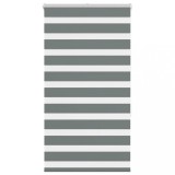 Jaluzea Zebra Gri &Icirc;nchis 70x150cm vidaXL, Lățime Țesătură 65.9cm, Poliester, Montaj cu/fără Găurire, Siguranță Copii
