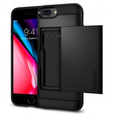 Husa Portofel Spigen Slim Armor CS Wallet iPhone 8 Plus 7 Plus black (Black) foto