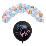 Set de 60 de baloane pentru dezvaluirea sexului copilului, Gender Reveal, cu confetti colorate