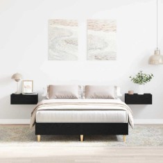 vidaXL Cadru de pat Stejar negru 120 x 190 cm Lemn compozit 862859