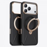 Husa MagSafe pentru Apple iPhone 18 Pro Max / 17 Pro Max, Torras, QPRO Leather, Neagra