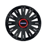 Set 4 capace roti Negre Cu Inel Rosu Active R15 Compatibil Cu Volvo, Autohelix MSA