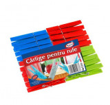 Cumpara ieftin Set 20 bucati carlige mari de rufe, Misavan, plastic, multicolore