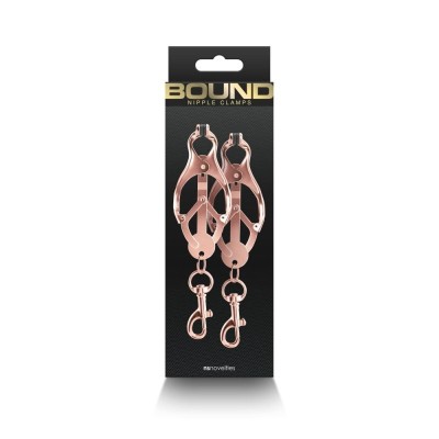 Clemele ajustabile pentru mamelon Bound - Nipple Clamps - C3 - Rose Gold foto