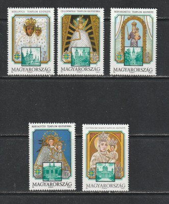 Ungaria 1991 - Icoane Fecioara cu Pruncul 5v MNH foto