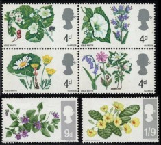 Marea Britanie 1967 - Flori, serie neuzata foto