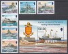 Jersey 2008 - Nave militare, Serie + Colita, MNH, Nestampilat