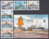 Jersey 2008 - Nave militare, Serie + Colita, MNH