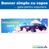 Banner Publicitar Spalatorie Auto, 600x1200 dpi, Frontlit 440g, Rezistent Vant 55km/h, Print Latex calitate inalta, Afisaj stradal
