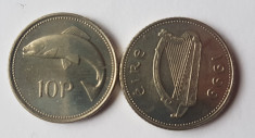 Irlanda 10 pence 1999 foto