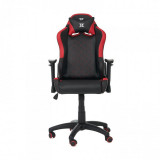 Cumpara ieftin Scaun gaming pentru copii Serioux, 108-117.5 cm, piele ecologica, piston gaz, manere reglabile, maxim 100 kg, Negru/Rosu