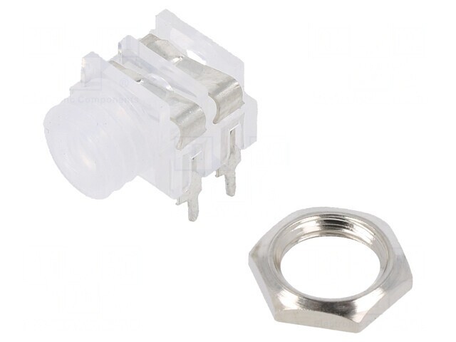 Soclu Jack 3,5mm Mono 2 Piste &icirc;n Unghi 90&deg; THT