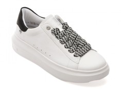 Pantofi sport RIEKER albi, W1201, din piele naturala