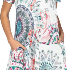 Femei Rochii de Vară Plajă Casual Tricou Plus Size Floral Mânecă Scurtă Loo