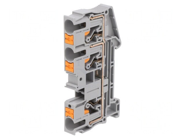 Conector Şine 0,5-10mm&sup2; 3 Borne Gri Push-In
