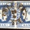 1869 , Lp 26 , Carol I cu favoriti 10 Bani albastru , pereche T3T4 - stampila timp CRAIOVA