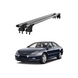 Set bare transversale aluminiu cu prindere in puncte fixe compatibile Peugeot 607 2000-2005 negre sau argintii Cod: 120101 Kit 202