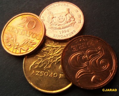 Moneda / Lot Monede Polonia Danemarca Singapore Portugalia * cod 2401 = A.UNC foto