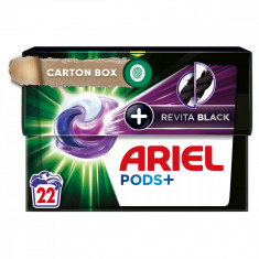 Detergent Automat Pentru Rufe, Ariel Pods +, Revita Black, 22 buc